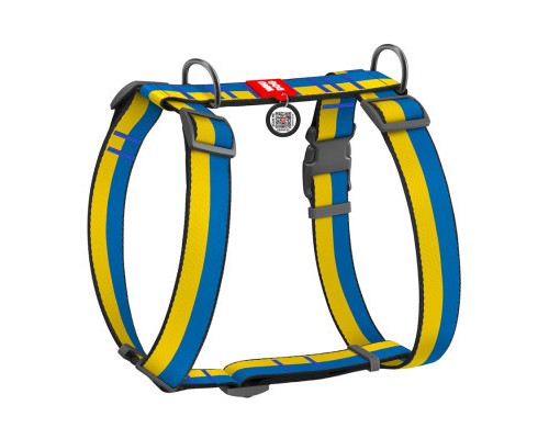 Шлея для собак WAUDOG Nylon анатомічна H-подібна з QR-паспортом 