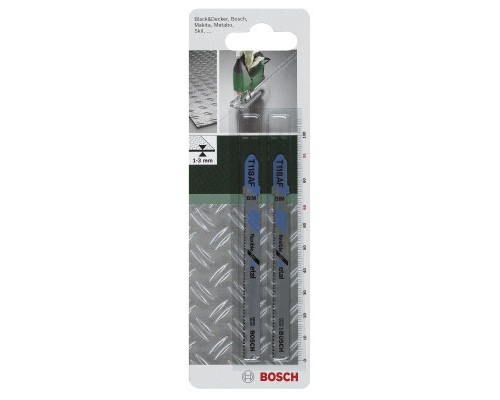 Полотно Bosch по металу , T 118 AF, 1.1-1.5х91мм, 2шт (2.609.256.733)