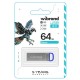 USB флеш накопичувач Wibrand 64GB Falcon Silver-Blue USB 2.0 (WI2.0/FA64U7U) 