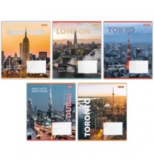 Зошит 1 вересня А5 1В Cityes rhythm 36 аркушів клітинка (767324)