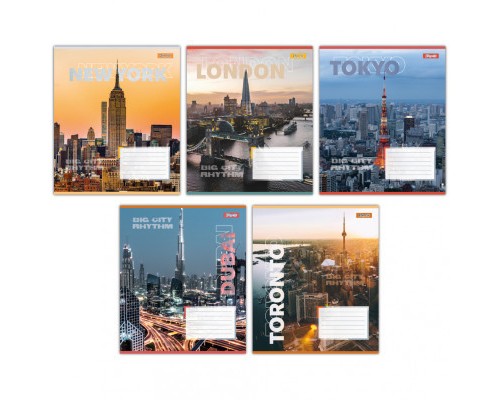 Зошит 1 вересня А5 1В Cityes rhythm 36 аркушів клітинка (767324)