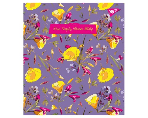 Зошит Yes А5 Wild Bloom 18 аркушів клітинка (765198)