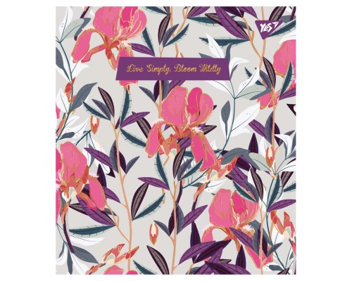 Зошит Yes А5 Wild Bloom 18 аркушів клітинка (765198)