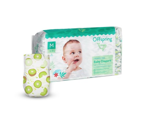 Підгузки Offspring Hairykiwi розмір M 6-10 кг 42 шт (DP-OI-FAT-M42P-HKW)
