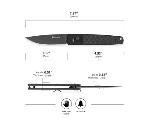 Ніж Ganzo G721B-BK