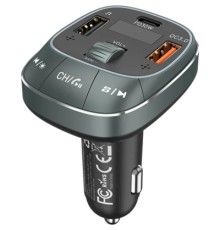 FM модулятор Vention PD 54W 3-Port USB (C+A+A) LED/USB Flash/Bluetooth, вольтметр (FFLB0)