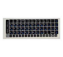 Наклейка на клавіатуру BestKey непрозора чорна, 68, синій (BK13BLU/023)