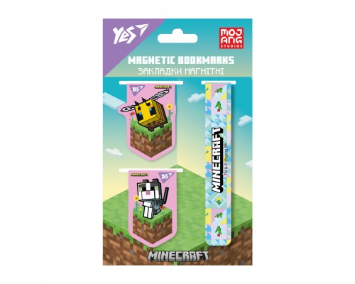 Закладки для книг Yes магнітні Minecraft Spring 3 шт (708343)