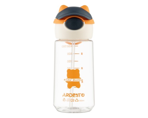 Пляшка для води Ardesto Bear 550мл помаранчевий (AR2255BO)