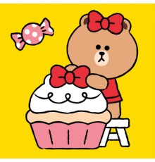 Картина по номерам Santi Лайн Френдс Чоко та солодкий мафін 25х25см (955036)