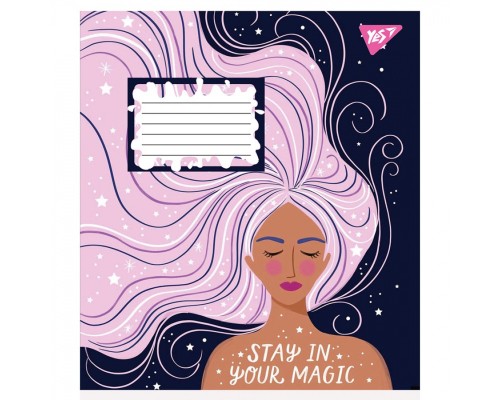 Зошит Yes Magic girl 36 аркушів клітинка (766683)
