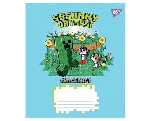 Зошит Yes Minecraft Flowers А5 18 аркушів клітинка (767586)