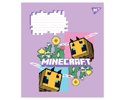 Зошит Yes Minecraft Flowers А5 18 аркушів клітинка (767586)