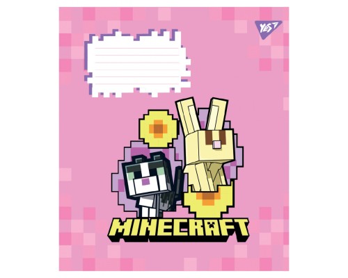 Зошит Yes Minecraft Flowers А5 18 аркушів клітинка (767586)