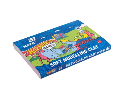Пластилін Kite Hot Wheels восковий, 12 кольорів, 240 г (HW25-1086-2)