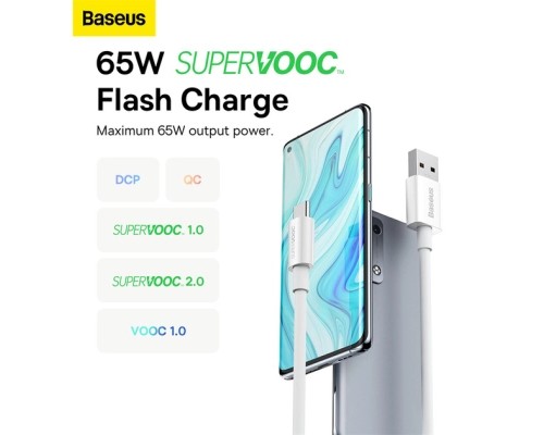 Дата кабель USB 2.0 AM to USB-C 2.0m Superior Fast Charging 60W white Baseus (CAYS001002)