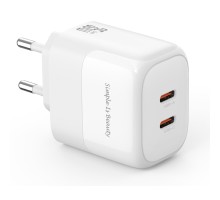 Зарядний пристрій XO L140 35W 2xUSB-C PD White (L140_White)