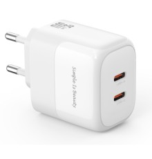 Зарядний пристрій XO L140 35W 2xUSB-C PD White (L140_White)