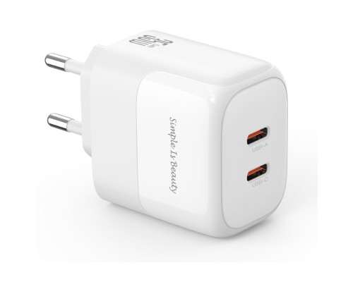 Зарядний пристрій XO L140 35W 2xUSB-C PD White (L140_White)