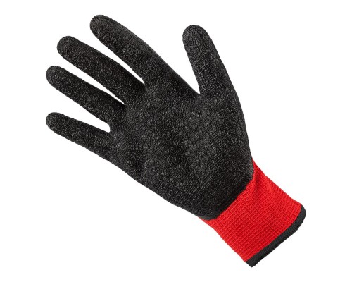 Захисні рукавиці Neo Tools комплект 12шт, поліестер з латексним покриттям, р.11, червоно-чорний (97-645-11)