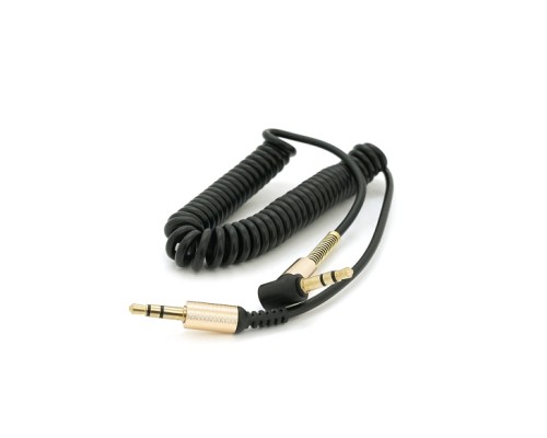 Кабель мультимедійний 3.5mm M to 3.5mm M 1.5m 90° corner black Voltronic (YT-AUXSGJ(M)/(M)-1.5-B)