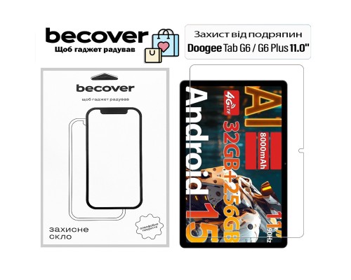 Скло захисне BeCover Doogee Tab G6 / G6 Plus 11.0
