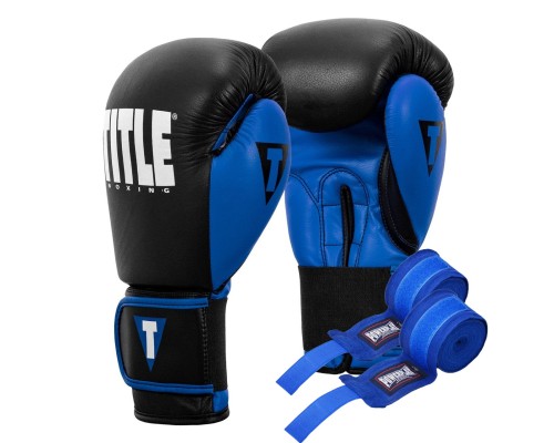 Боксерські рукавички Title Boxing Dynamic Strike Black/Blue 12 oz (XDBG 12 BK/BL)