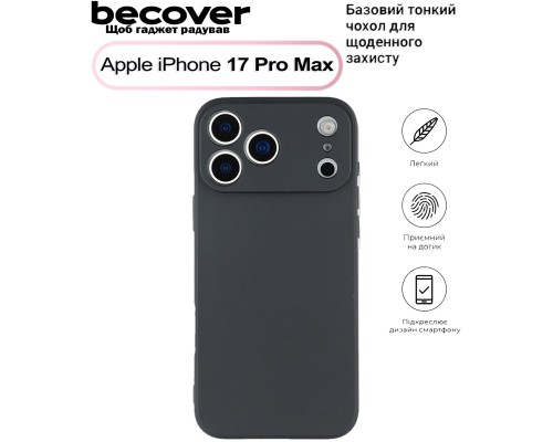 Чохол до мобільного телефона BeCover Apple iPhone 17 Pro Max Black (713762)