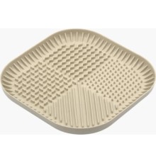 Універсальний посуд для тварин Fiboo Fiboowl килимок для злизування ласощів та їжі, L бежевий (FIB0225)