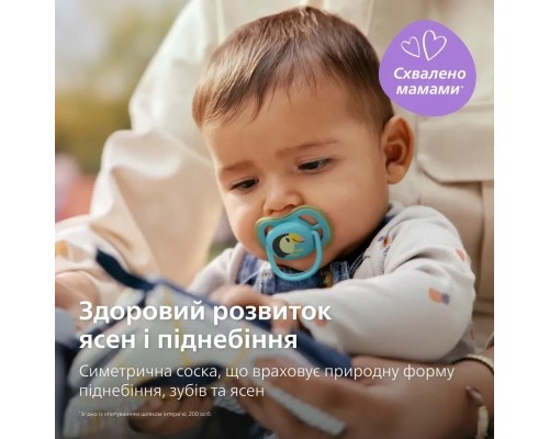 Пустушка Philips AVENT Ultra Air 6-18 місяців 2 шт, зелено-блакитна (SCF087/11)