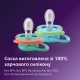 Пустушка Philips AVENT Ultra Air 6-18 місяців 2 шт, зелено-блакитна (SCF087/11)