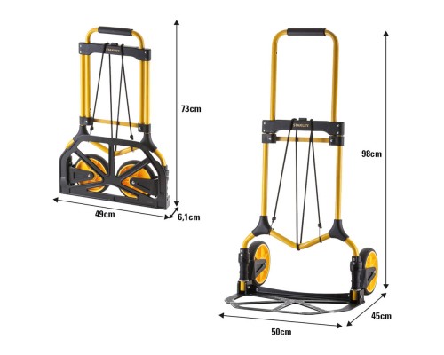 Візок вантажний Stanley до 100кг, розмір платформи 49х28см, вага 4,75кг (SXWT-FT582)