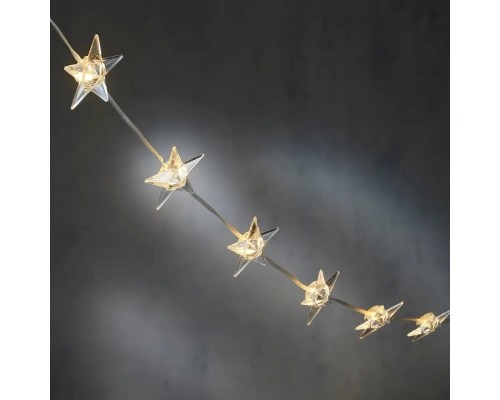 Гірлянда Luca Lighting Зірки, струна, 1,3 м, класична біла, 10 LED 2AA, таймер (8720967822904)
