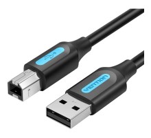 Дата кабель USB 2.0 A Male to B Male Cable 5M Black PVC Type VENTION (COQBJ)