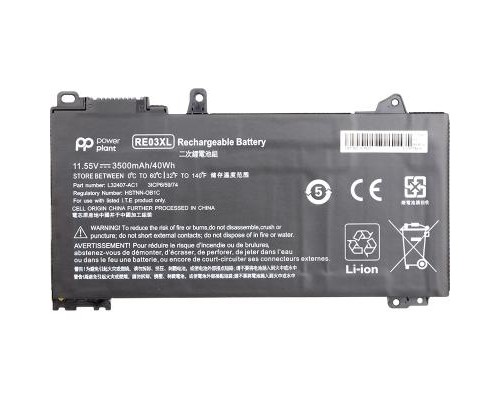 Акумулятор до ноутбука HP ProBook 440 G6 (RE03XL, HSTNN-0B1C) 11.55V 3500mAh PowerPlant (NB461509) Акумулятор до ноутбука HP ProBook 440 G6 (RE03XL, HSTNN-0B1C) 11.55V 3500mAh PowerPlant (NB461509)