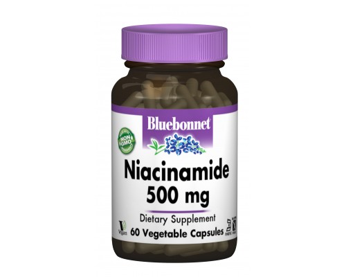 Вітамін Bluebonnet Nutrition Ніацинамід (B3) 500мг, 60 гелевих капсул (BLB0466)