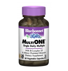 Мультивітамін Bluebonnet Nutrition Мультивітаміни з залізом, MultiONE, 30 гелевих капсул (BLB0126)