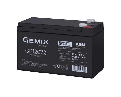 Батарея до ДБЖ Gemix GB 12В 7.2 Ач (GB12072) 