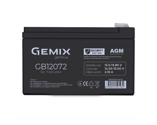 Батарея до ДБЖ Gemix GB 12В 7.2 Ач (GB12072) 