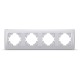 Рамка Videx BINERA срібний шовк 4 поста (VF-BNFR4H-SS)