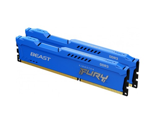 Модуль пам'яті для комп'ютера DDR3 8GB (2x4GB) 1600 MHz Fury Beast Blue Kingston Fury (ex.HyperX) (KF316C10BK2/8)