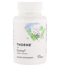 Амінокислота Thorne Research Ацетил-L-карнітин, Carnityl, 60 капсул (THR-52002)