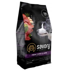 Сухий корм для собак Savory Medium Breed rich in Fresh Turkey and Lamb 1 кг (4820232630259)
