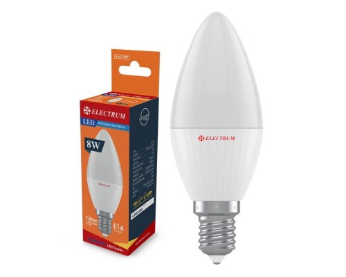 Лампочка Electrum С37 8W PA LC-32 E14 4000K PERFECT (A-LC-1429)