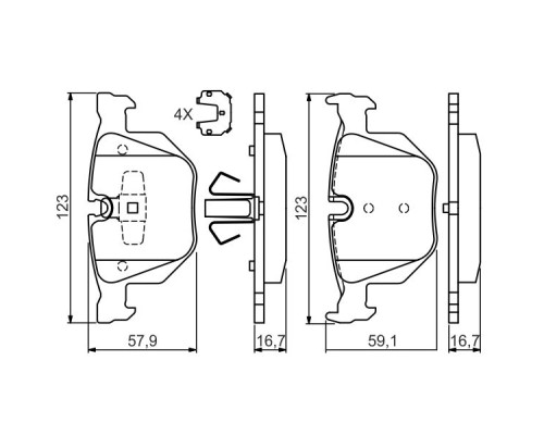 Гальмівні колодки Bosch 0 986 494 540