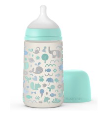 Пляшечка для годування Suavinex Memories Історії малюків 270 мл. зелена (307065)