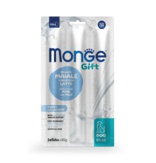 Ласощі для собак Monge Gift Dog Puppy and Junior свинина з молоком 45 г (8009470085410)