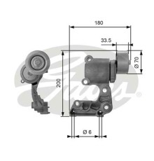Ролик натягувача ременя Gates T38410