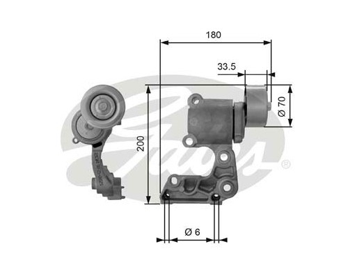 Ролик натягувача ременя Gates T38410