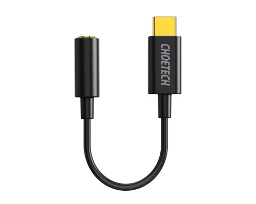 Перехідник USB-C to 3.5m stereo-audio (CDLA) Choetech (AUX003-BK)